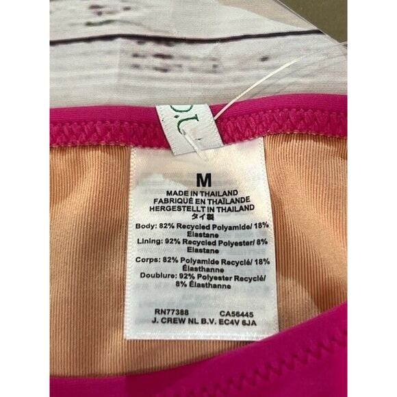 J.Crew Womens Heritage 1989 High Leg Bikini Swim Bottom Cheeky Pink Size M NWT - Picture 4 of 7